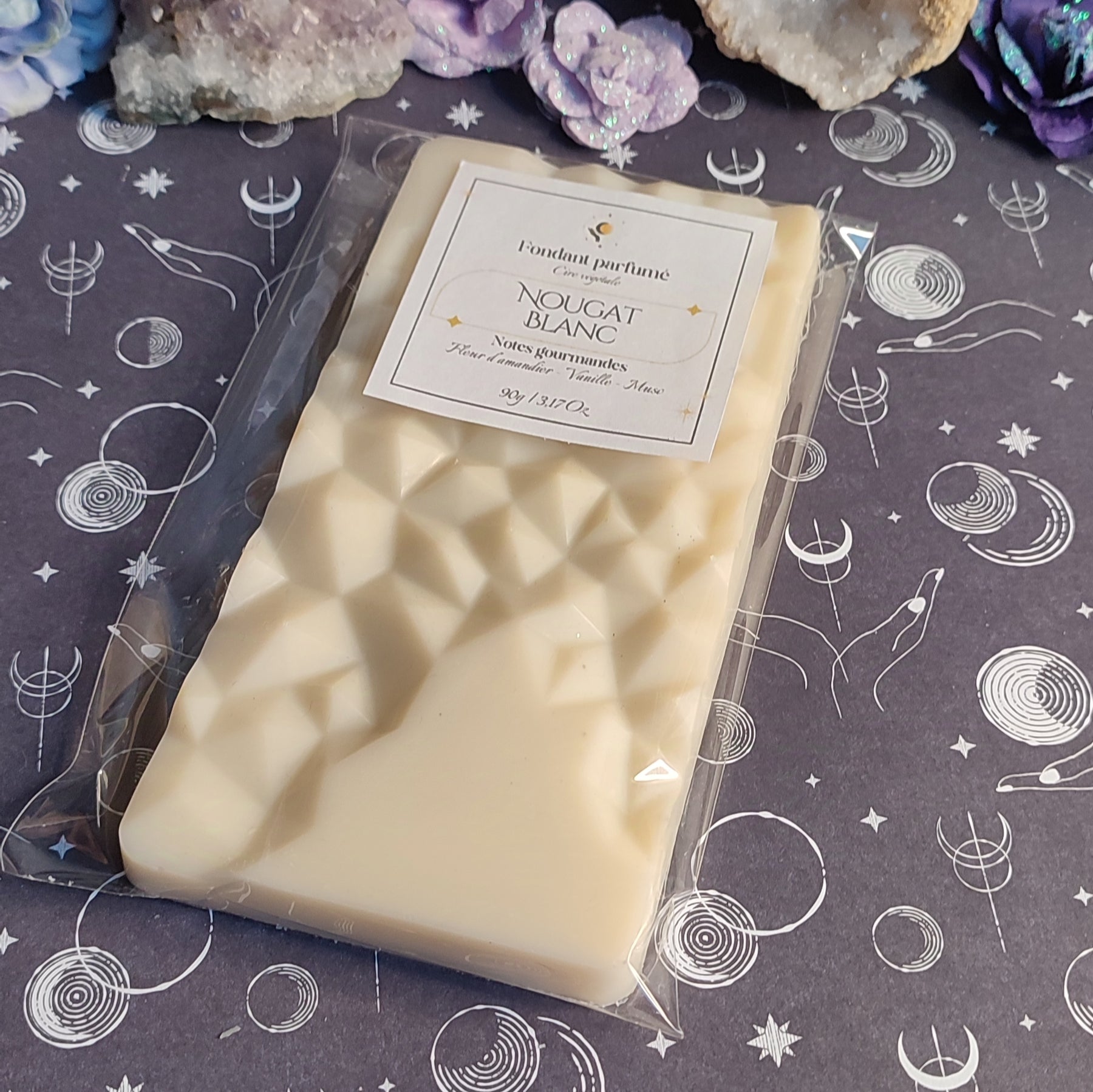 Fondant parfumé en tablette "Nougat blanc" - Mystique Opale