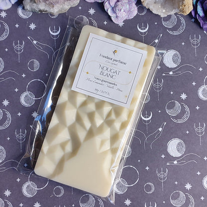 Fondant parfumé en tablette "Nougat blanc" - Mystique Opale