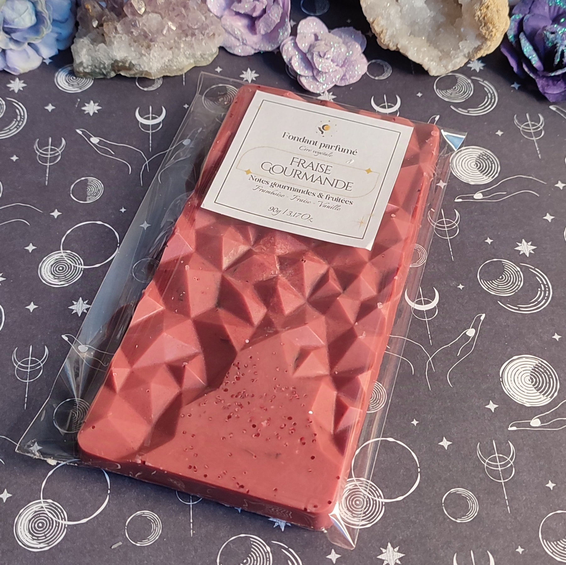 Fondant parfumé en tablettes "Fraise gourmande" - Mystique Opale